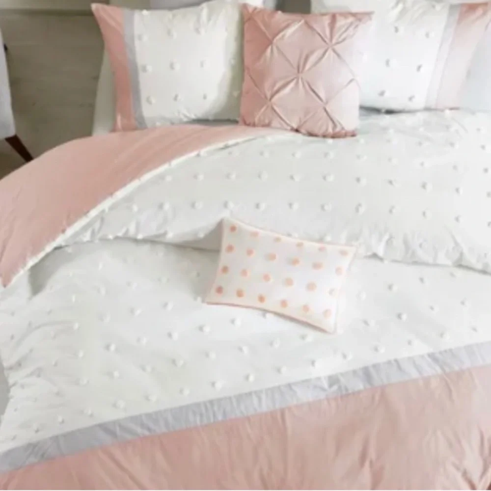Urban Habitat 7 Piece Blush King/California King Myla Cotton Jacquard Duvet